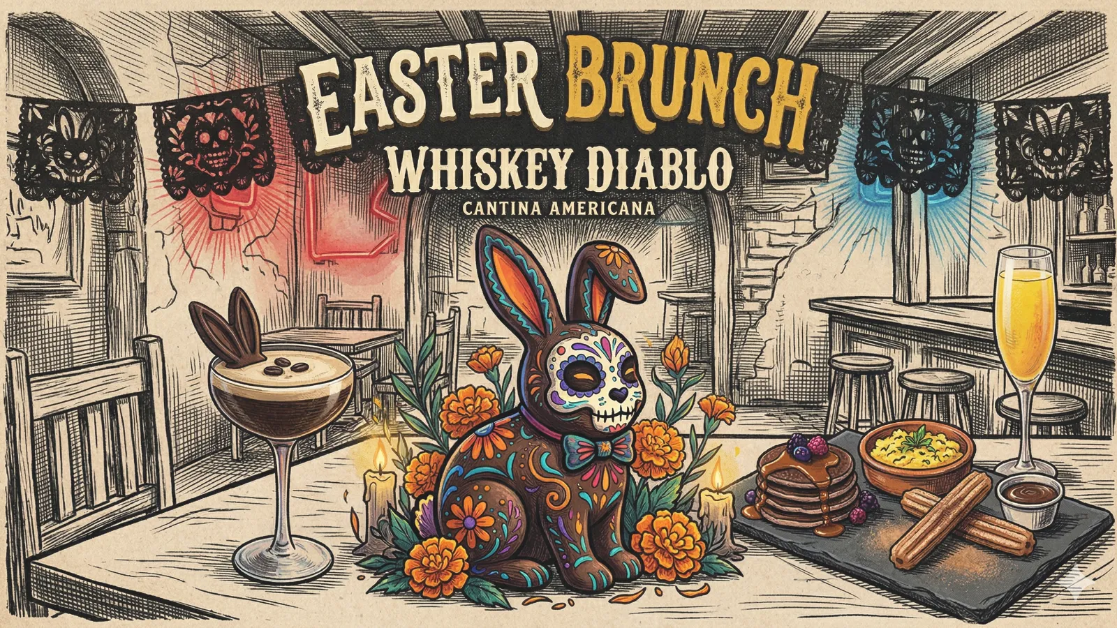 Easter Brunch at Whiskey Diablo